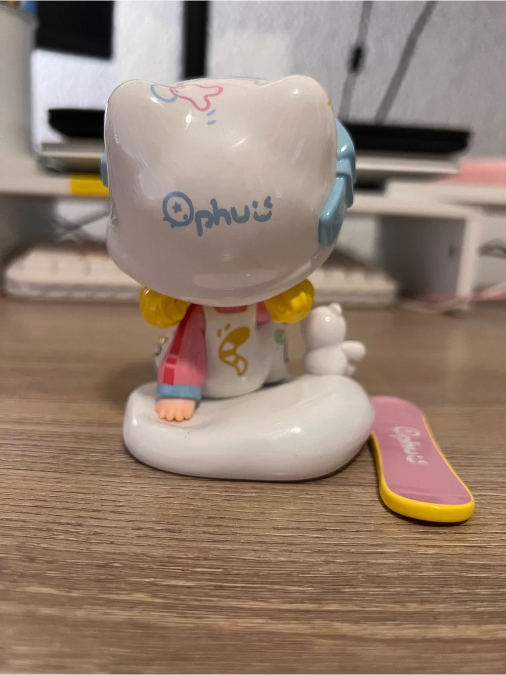 Ft. Fire x Ophuu Snow Day Figure with Snowboard & Bear Companion